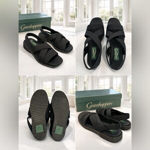 Grasshoppers Navy Crisscross Sandals Size 8 NWOT